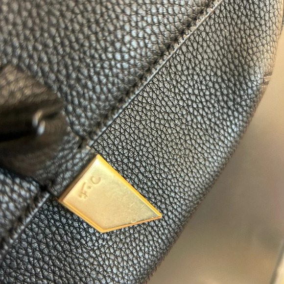 Foley + Corina NWOT leather Black and Gold Crossbody Bag - Picture 6 of 16